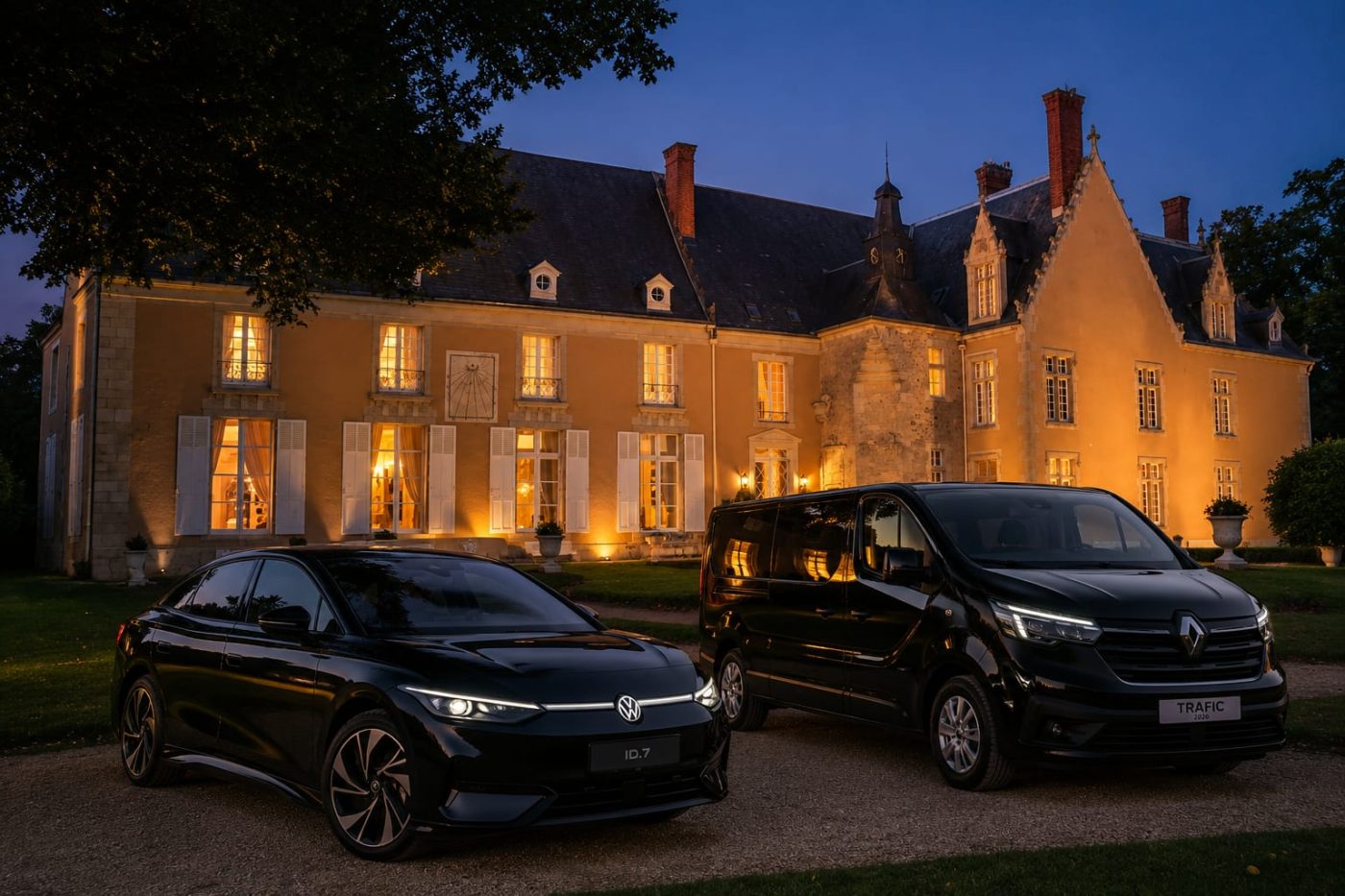 Berline électrique haut de gamme du service VTC en Sarthe